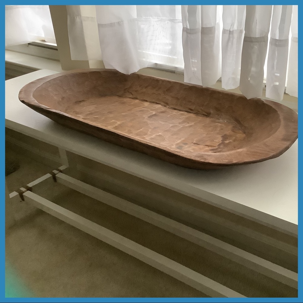 Handmade Large Dough Bowl W:12” x L:26”